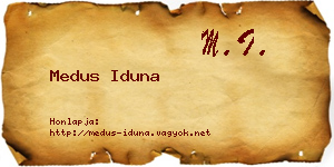 Medus Iduna névjegykártya